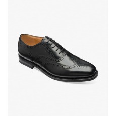 Loake 302 Black Polished Oxford Brogue Shoe