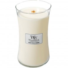 Woodwick White Tea & Jasmine Large Hourglass Candle
