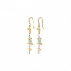 Cloud Recycled Earrings Multicoloured/Gold Plated
