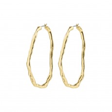 Light Recycled Large Hoops Gold-Plated