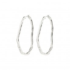 Light Recycled Large Hoops Silver-Plated