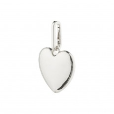 Pilgrim Charm Recycled Maxi Heart Pendant Silver-Plated