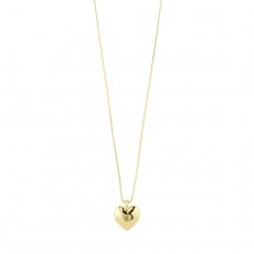 Pilgrim Sophia Recycled Heart Necklace Gold-Plated