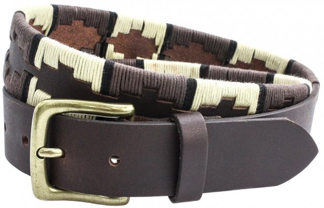 Leather Guatamalen Style Belt Brown L