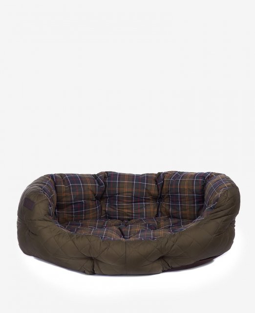 Barbour Quilted Dog Bed 35in Olive