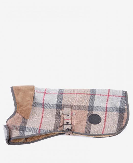 Barbour Wool Dog Coat Taupe/Pink