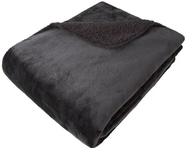 Malini Fleece Throw 150x200-Black