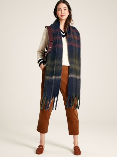 Joules Folley Heavy Brushed Scarf