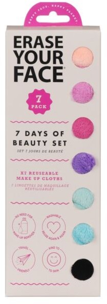 Danielle Creations Erase Your Face 7 Days Of Beauty Brights Reusable Makeup Removing Cloths