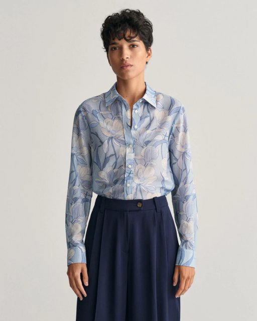 Gant Reg Magnolia Print Cot Silk Shirt