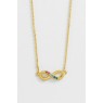 Multi CZ Infinity Necklace - Gold Plated