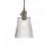 Clear Ribbed Glass Shade