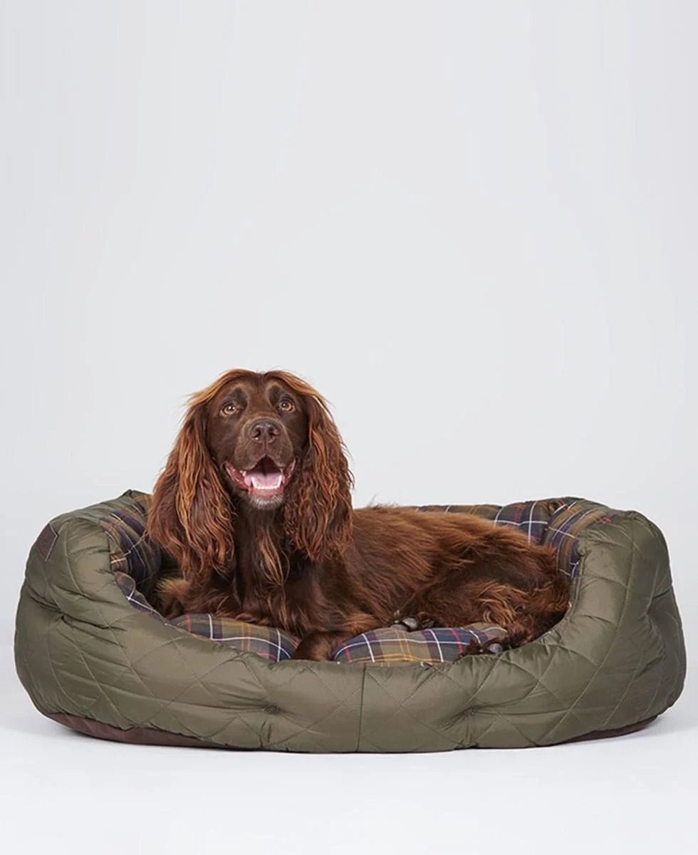 Barbour Quilted Dog Bed 30in Olive Pets Barbours