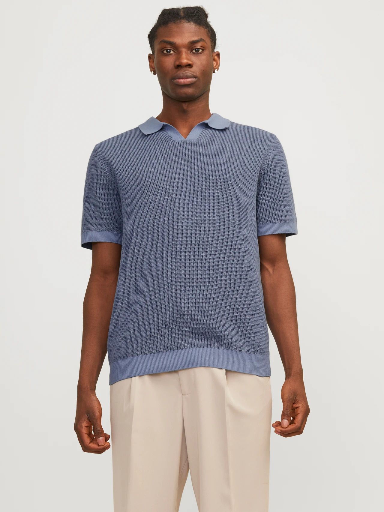 Jack & Jones - Polo SS Sandri Knit Polo pour Homme - Wit - Taille Jack & Jones - Polo SS Sandri Knit Polo pour Homme - Wit - Taille