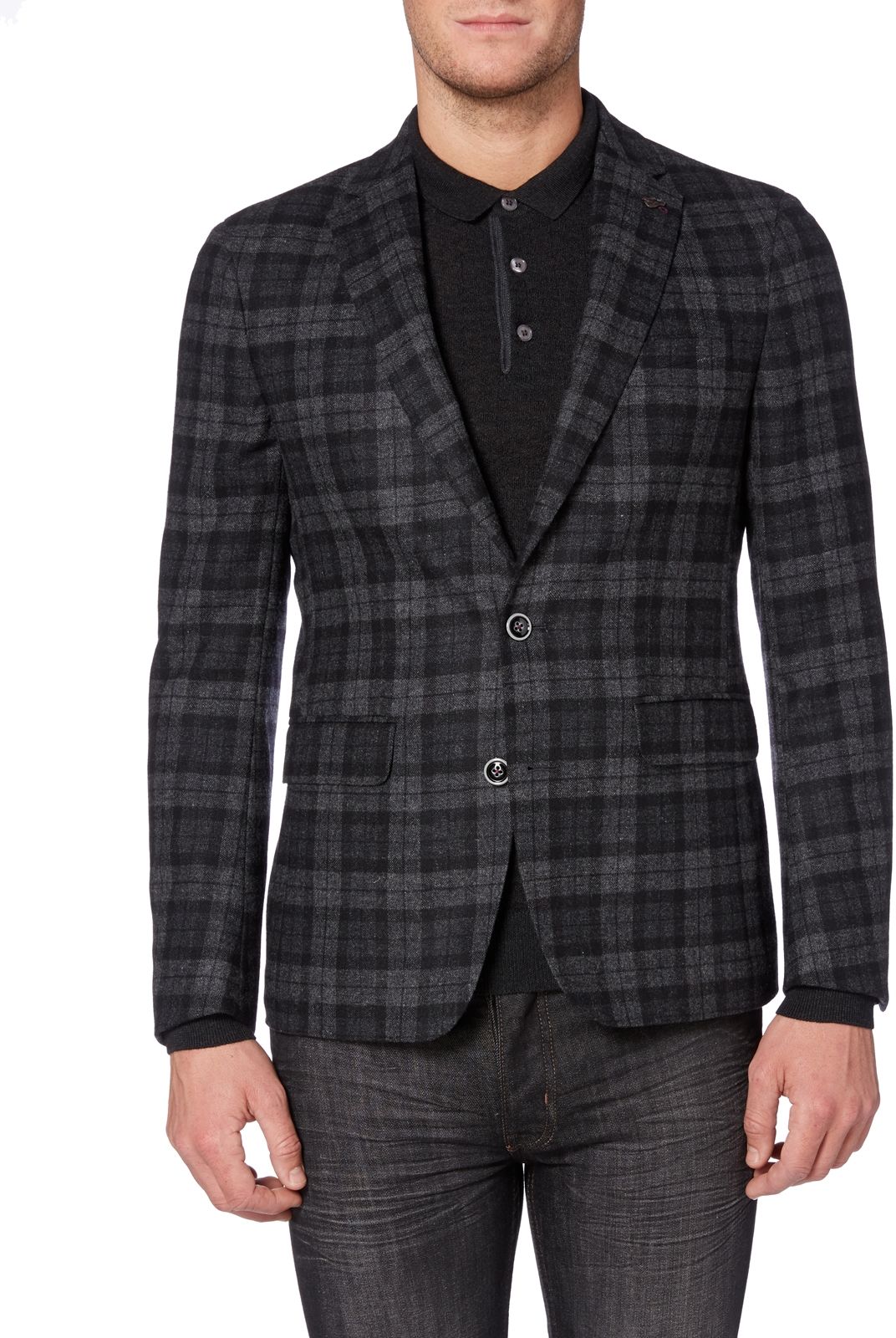 Remus Uomo Nero Jacket Charcoal - Suits & Tailoring - Barbours
