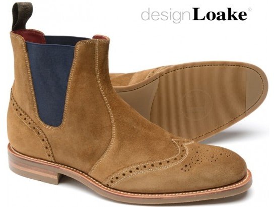 loake hoskins brogue chelsea boots