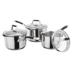 Stellar Induction 3 Piece Draing Saucepan Set