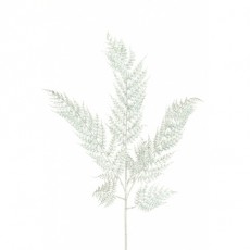 Glittered Leather Fern Silver