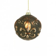 Fleur Bauble Brown/Copper