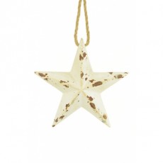 Rustic Star Decoration White