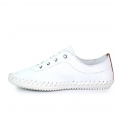 St Ives  Leather Plimsoll
