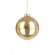 Glass Demi Bauble 8cm Rose Gold