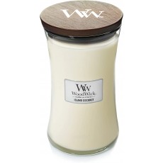 Woodwick Lrg Hourglass Candle Island Coconut