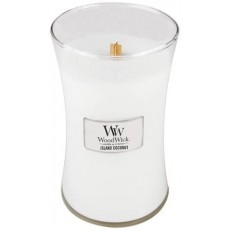 Woodwick Lrg Hourglass Candle Island Coconut