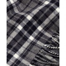 Gant Checked Twill Wool Grey Scarf