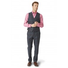 Brook Taverner Haincliffe Blue Tweed Waistcoat