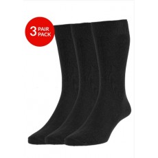 Classic Plain Knit 3Pair Pack Black/Black/Black