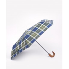 Barbour Tartan Mini Umbrella Sage Tartan