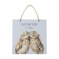 Wrendale Wooden Plaque-Owl