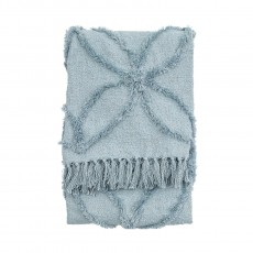 Miami Tufted Throw Blue 130cm x 170cm