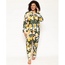 Cyberjammies Imogen Green Floral Print Pyjama