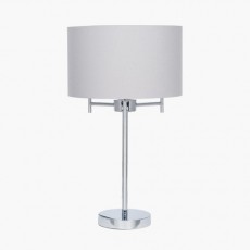 3 Light Table Lamp Silver