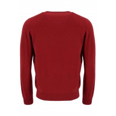 Fynch-Hatton Merino Wool Winter Red Round Neck