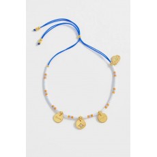 Shine Bright Beaded Cord Bracelet - Gold Plated