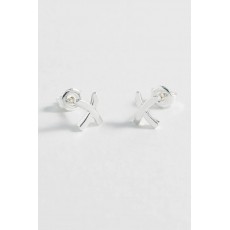 Kiss Stud - Silver Plated