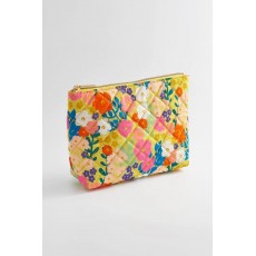 Everyday pouch - Yellow Floral Print Cotton Canvas