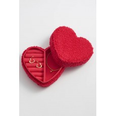 Heart Shaped Jewellery Box - Red Teddy