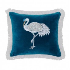 Sanderson Crane & Frog Blue Cushion 45x45