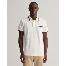 Gant Col Tipping Solid SS Pique