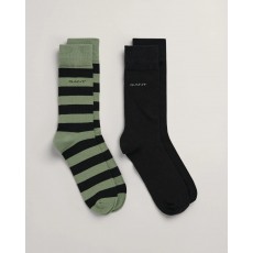 Gant Barstripe And Solid Socks 2-Pack