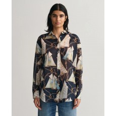 Gant Rel Sailing Print Cot Silk Shirt