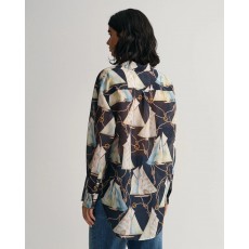 Gant Rel Sailing Print Cot Silk Shirt