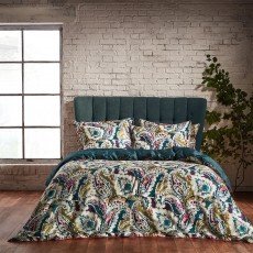 Edinburgh Weavers Aretha Bedding Teal/Olive