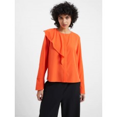 French Connection Crepe Light Asymm Frill Shirt