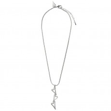 Necklace Silver 3 Hollow SZ Hearts Pendant