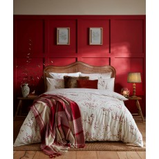 Laura Ashley Winter Pussy Willow Bedding Cranberry Red